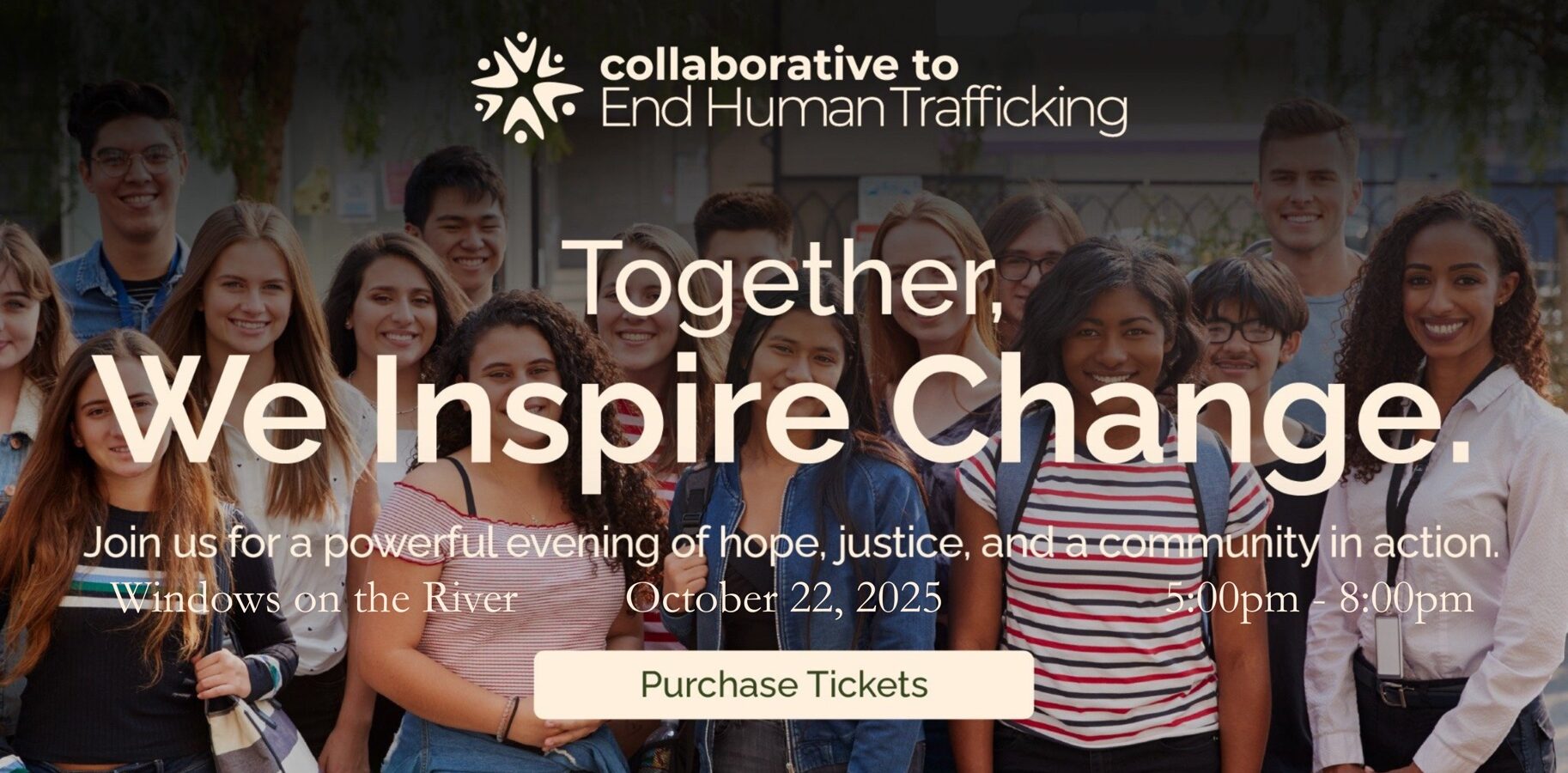 Banner promoting our 2025 Inspire Change event -- Join Us!